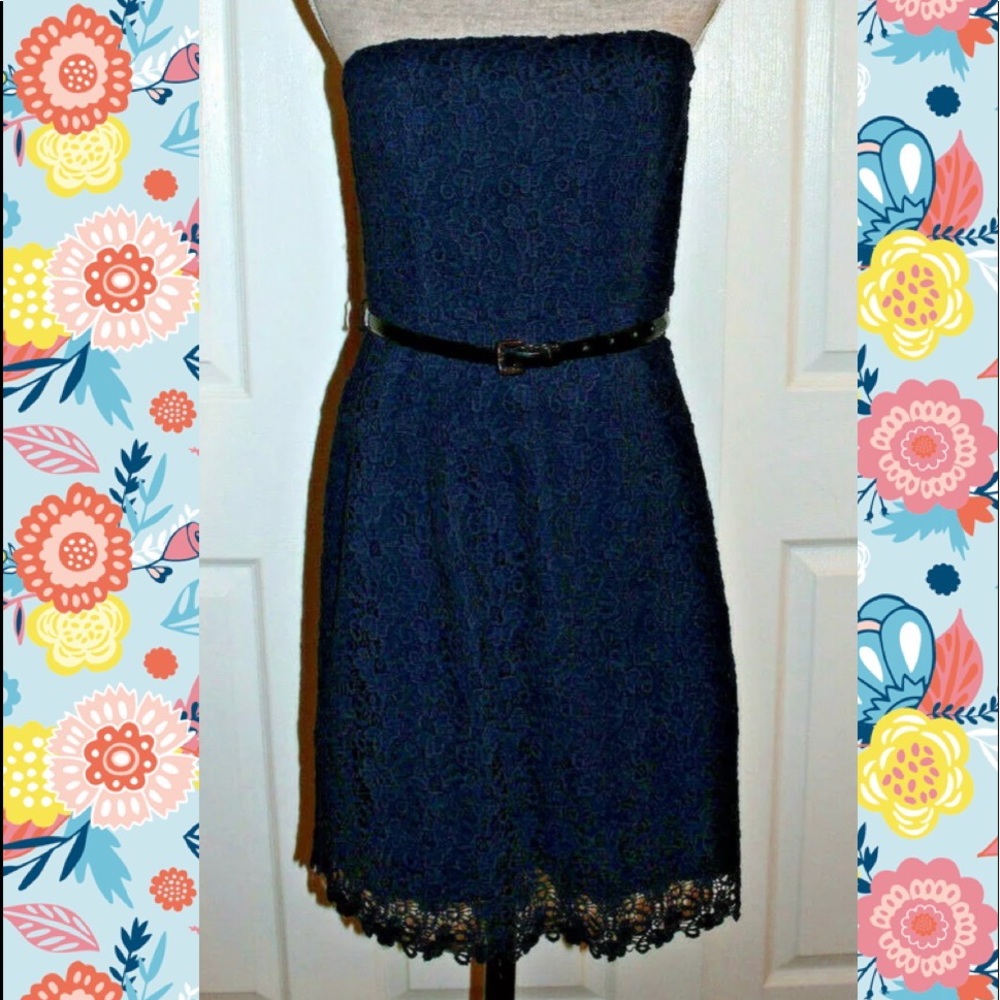 TOMMY HILFIGER WOMEN'S Cocktail Navy Crochet Dress  NWT! Sz:10